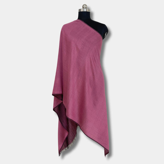 Reversible Pashmina Silk Stole (Purple)