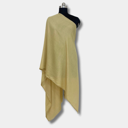 Reversible Pashmina Silk Stole (Khakhi)