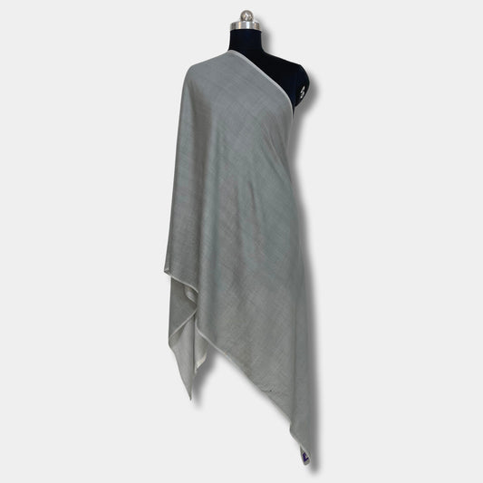 Reversible Pashmina Silk Stole (Medium Grey)