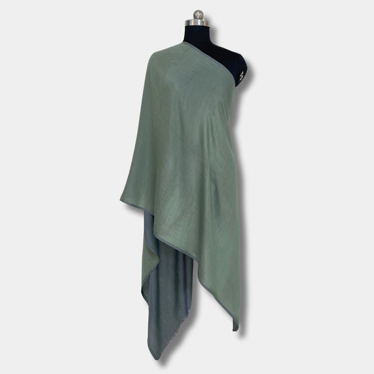 Reversible Pashmina Silk Stole (Moss Green)
