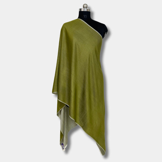 Reversible Pashmina Silk Stole (Olive Green)