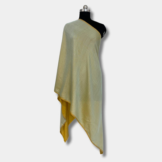 Reversible Pashmina Silk Stole (Mustard Yellow)