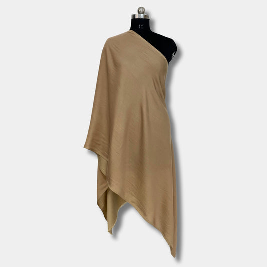Reversible Pashmina Silk Stole (Biscuit Brown)