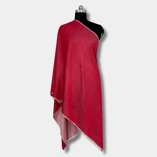Reversible Pashmina Silk Stole (Red)