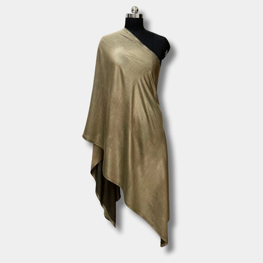 Reversible Pashmina Silk Stole (Copper Gold)
