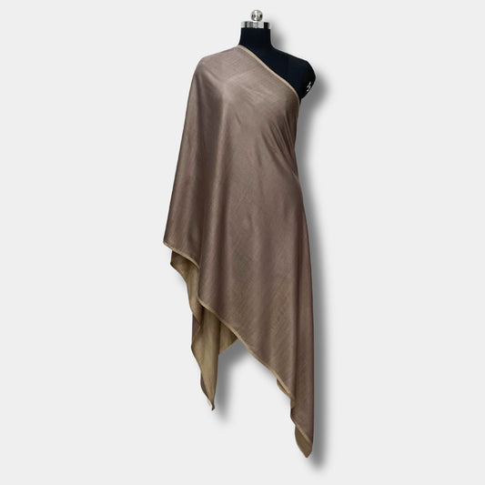 Reversible Pashmina Silk Stole (Dusky Brown)