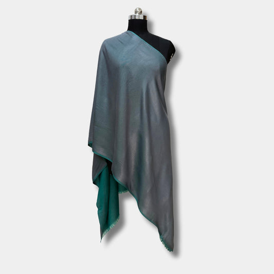 Reversible Pashmina Silk Stole (Slate Green)