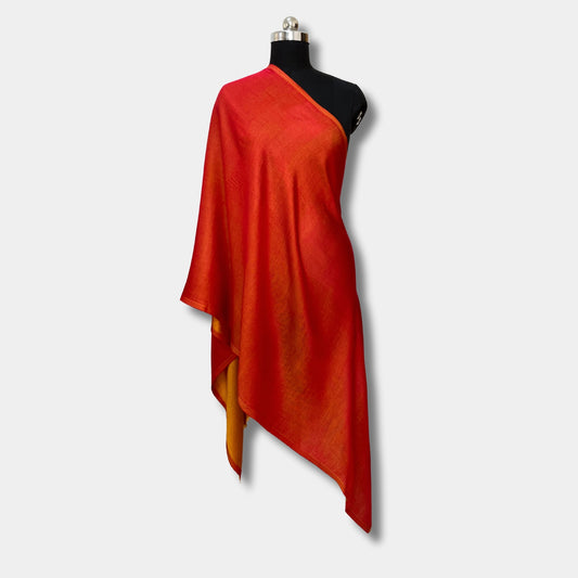 Reversible Pashmina Silk Stole (Orange)
