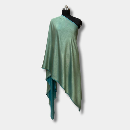 Reversible Pashmina Silk Stole (Olive Green)