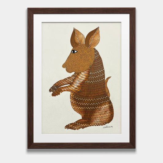 Handmade Gond Painting - The Wise Boar: Keeper of the Forest (Unframed)