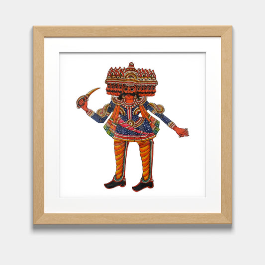 Tholu Bommalata Puppet - Raavan (Unframed)