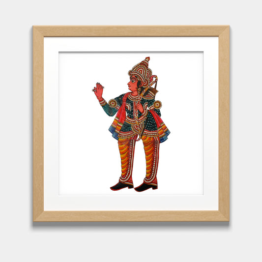 Tholu Bommalata Puppet - Lakshman (Unframed)