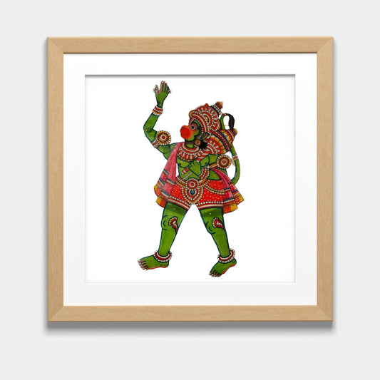 Tholu Bommalata Puppet - Lord Hanuman (Unframed)