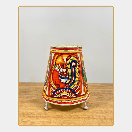 Tholu Bommalata Lamp – Peacock (5" - Conical)