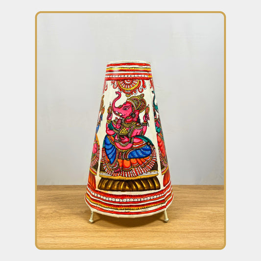 Tholu Bommalata Lamp – Lord Ganesha in a Divine Pose (12" -Conical)