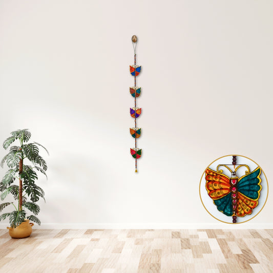 Handcrafted Tholu Bommalata Butterfly Wall Hanging – Traditional Leather Craft Decor