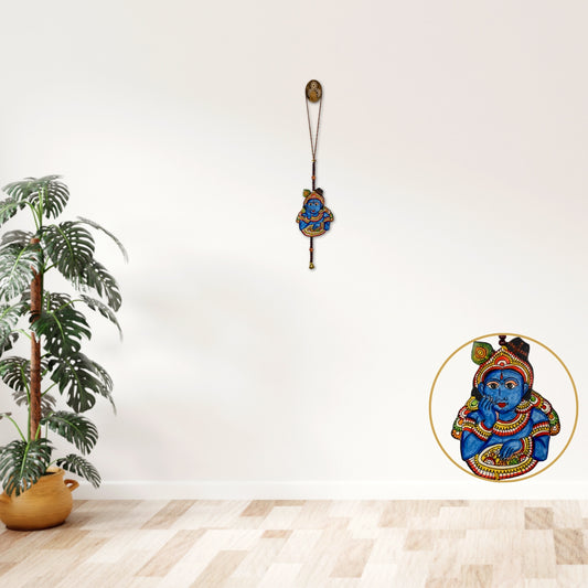 Bal Krishna Tholu Bommalata Wall Hanging – Handcrafted Leather Art Decor