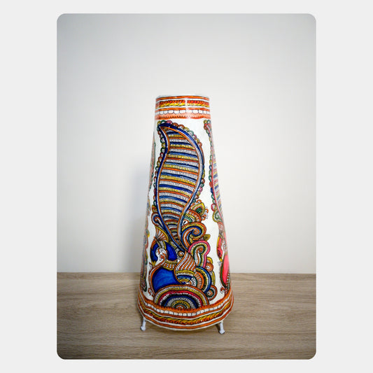 Tholu Bommalata Lamp – Peacock (16" - Conical)