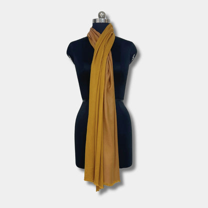 Reversible Pashmina Silk Stole (Bronze)
