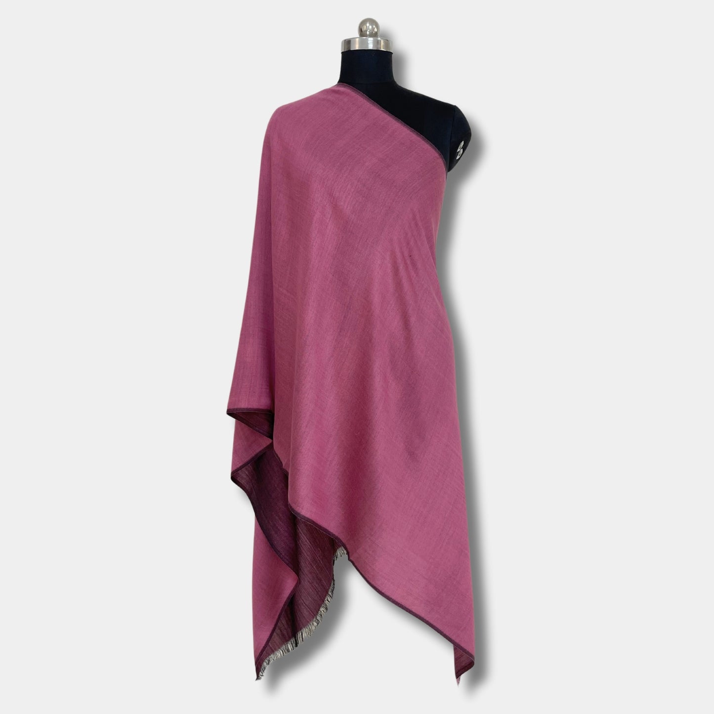 reversible pashmina silk stole (purple)
