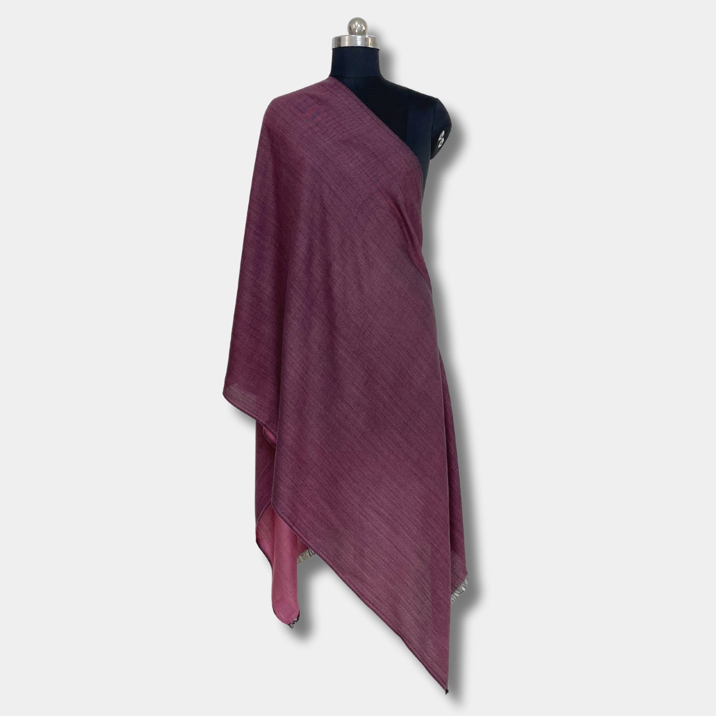 reversible pashmina silk stole (purple)