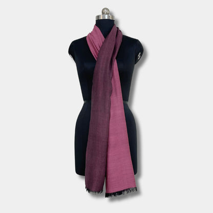 Reversible Pashmina Silk Stole (Purple)