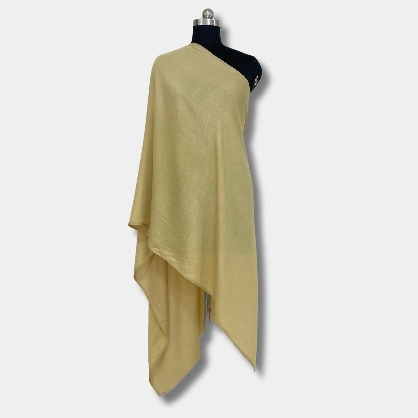 reversible pashmina silk stole (khakhi)