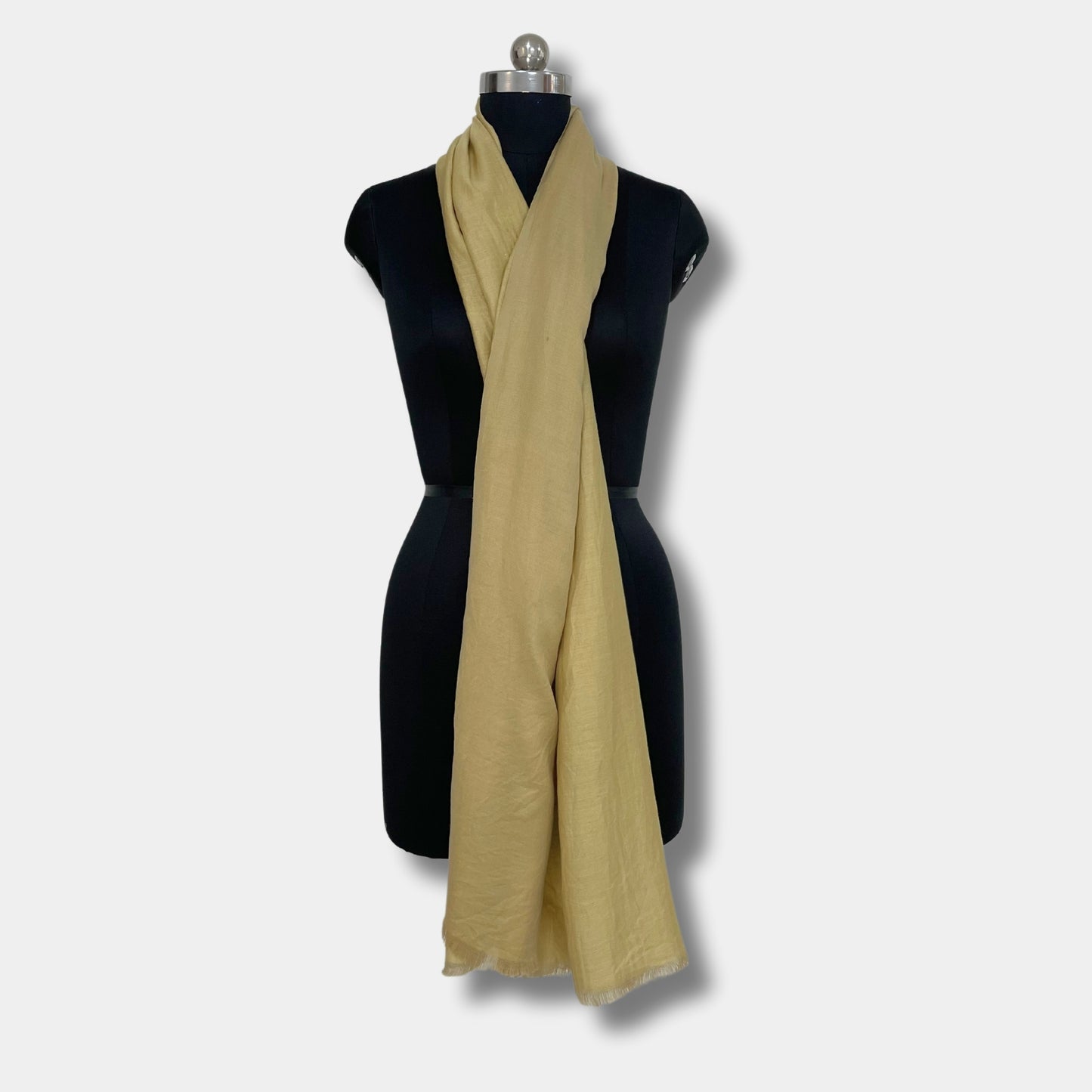 reversible pashmina silk stole (khakhi)