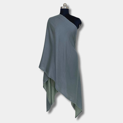 Reversible Pashmina Silk Stole (Moss Green)