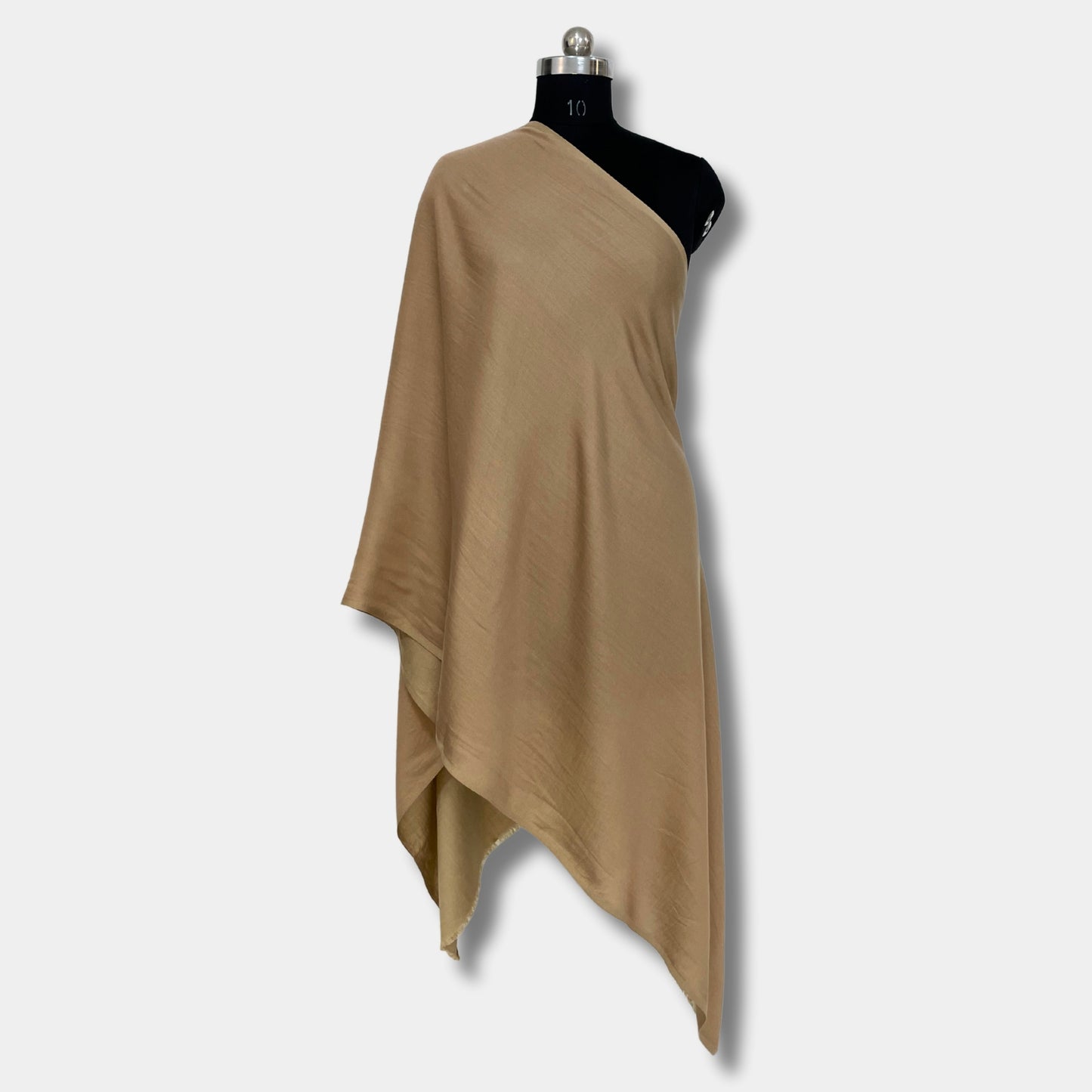 reversible pashmina silk stole (biscuit brown)