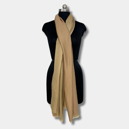 Reversible Pashmina Silk Stole (Biscuit Brown)
