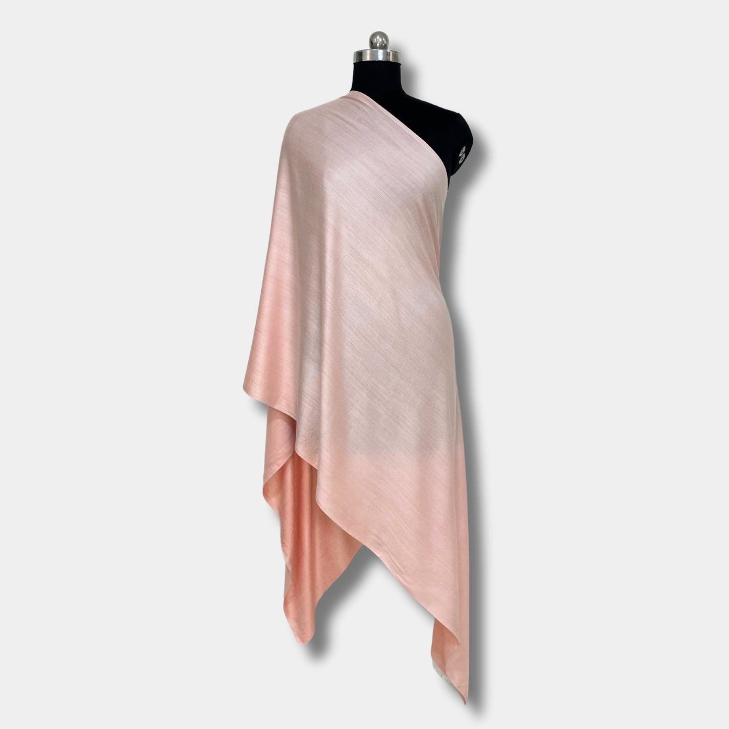 reversible pashmina silk stole (peach)