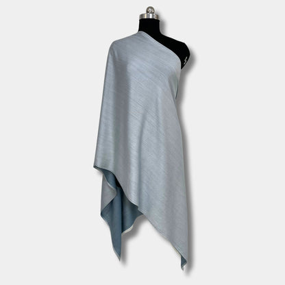Reversible Pashmina Silk Stole (Greyish Blue)