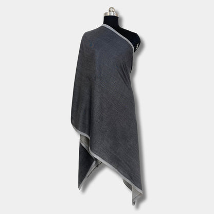 Reversible Pashmina Silk Stole (Grey)