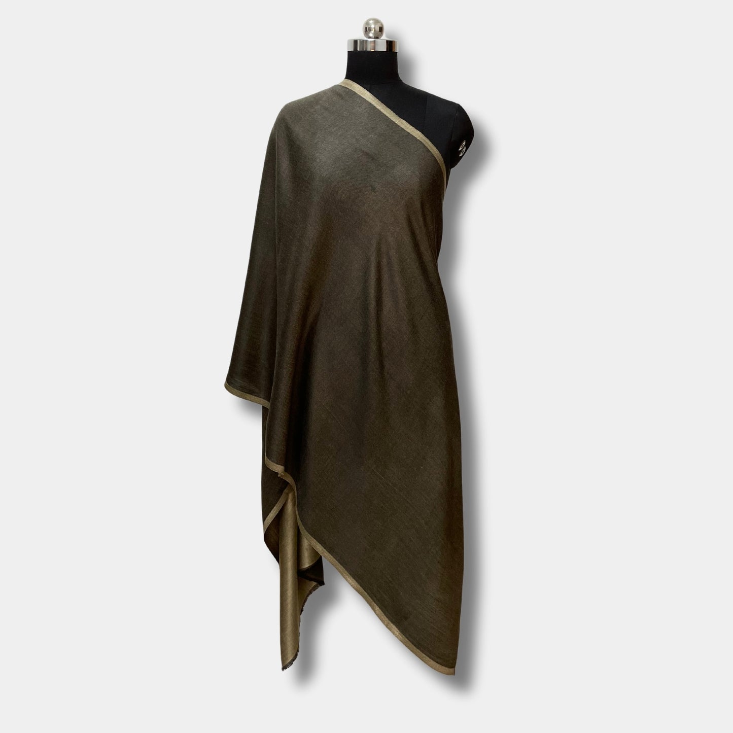 reversible pashmina silk stole (copper gold)