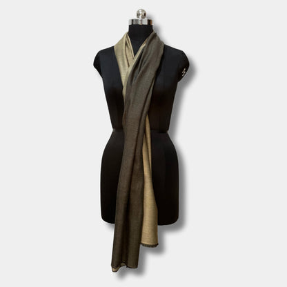 Reversible Pashmina Silk Stole (Copper Gold)