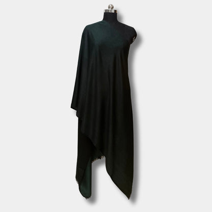 Reversible Pashmina Silk Stole (Dark Green)