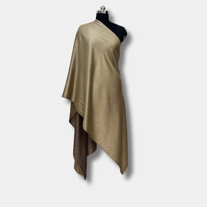 Reversible Pashmina Silk Stole (Dusky Brown)