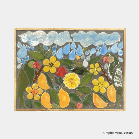 Murasaic Monsoon Parrots & Mango Orchard DIY Ceramic Mosaic Mural Kit