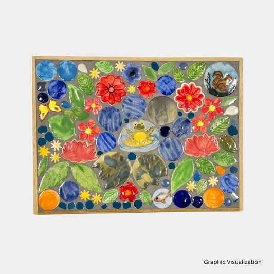 Murasaic Frog In A Lily Pond DIY Ceramic Mosaic Kit