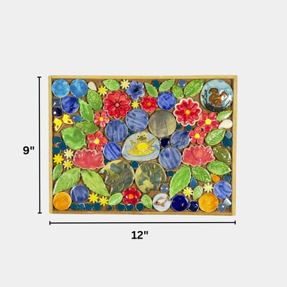 Murasaic Frog In A Lily Pond DIY Ceramic Mosaic Kit