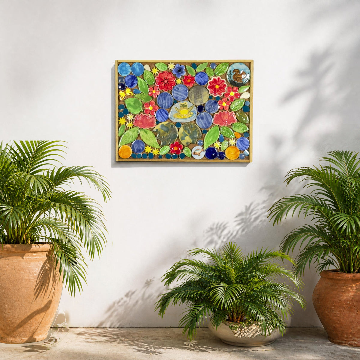 murasaic frog in a lily pond diy ceramic mosaic kit