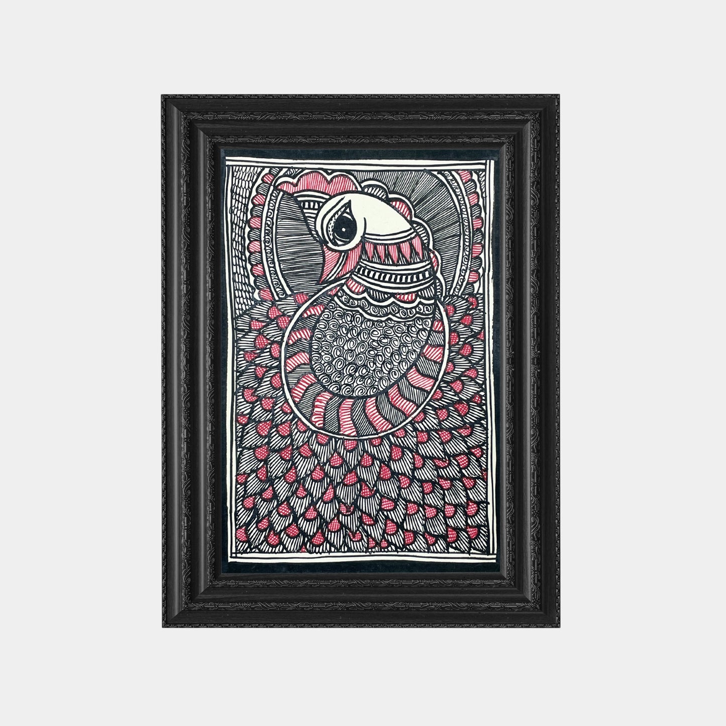 madhubani painting of the peacock (unframed)