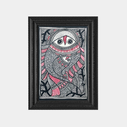 Madhubani Painting of The Fish Mother and Child (Unframed)