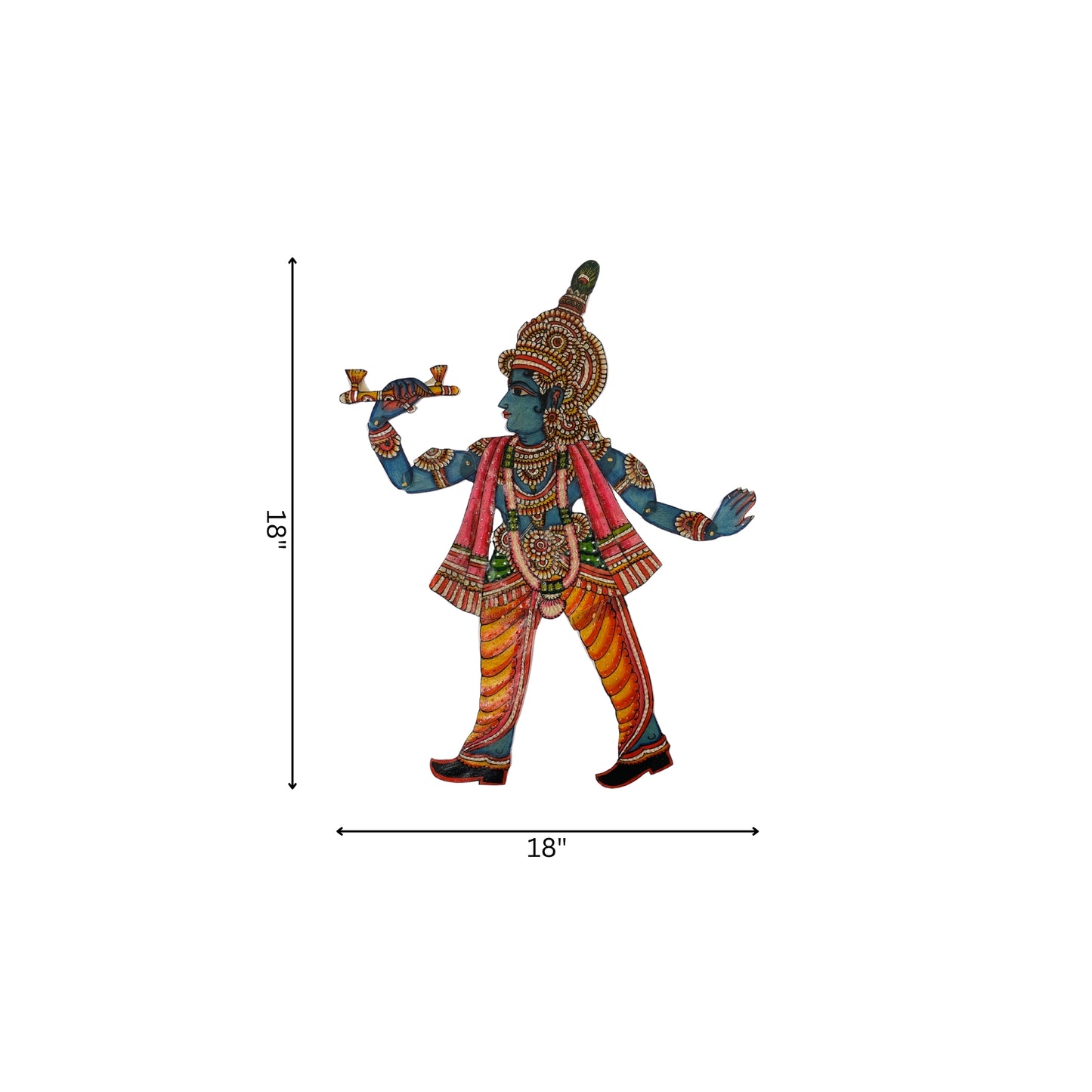 tholu bommalata puppet - lord krishna (unframed)