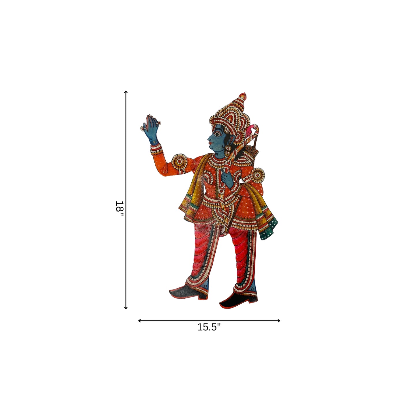 tholu bommalata puppet - lord ram (unframed)
