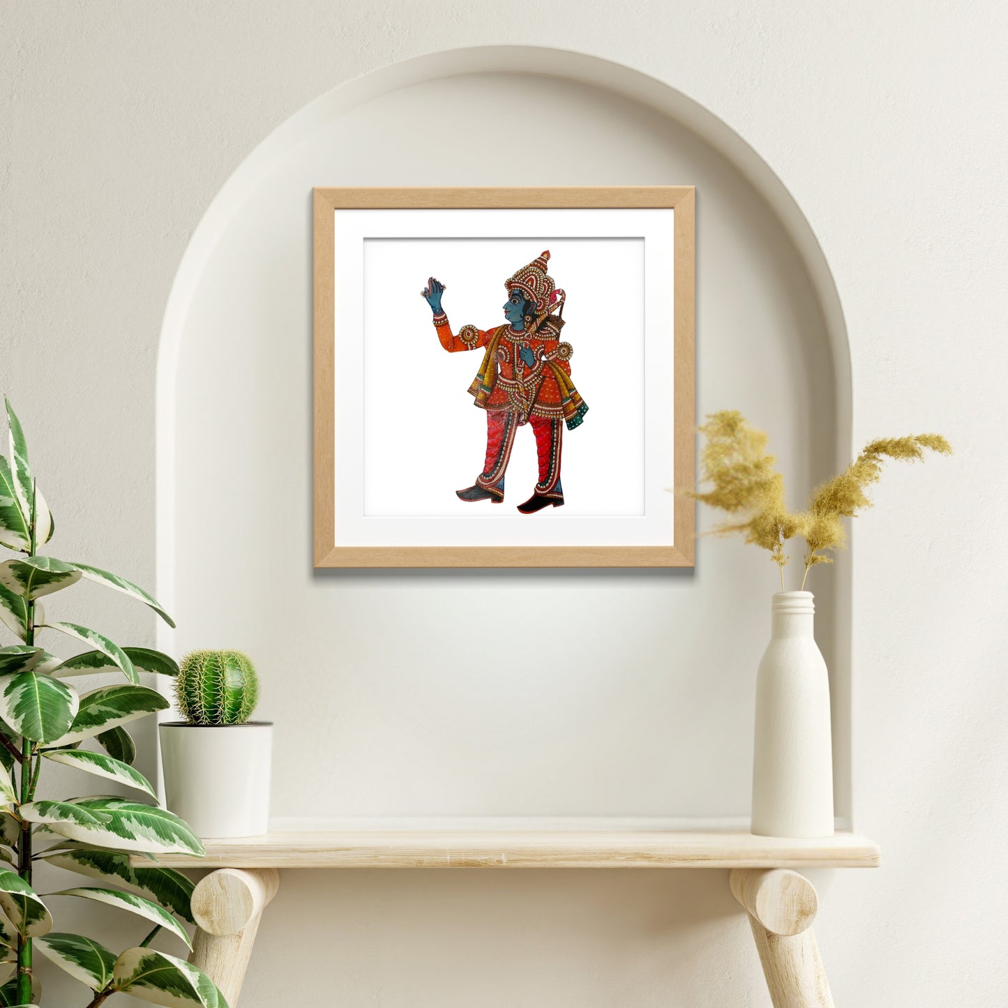 tholu bommalata puppet - lord ram (unframed)