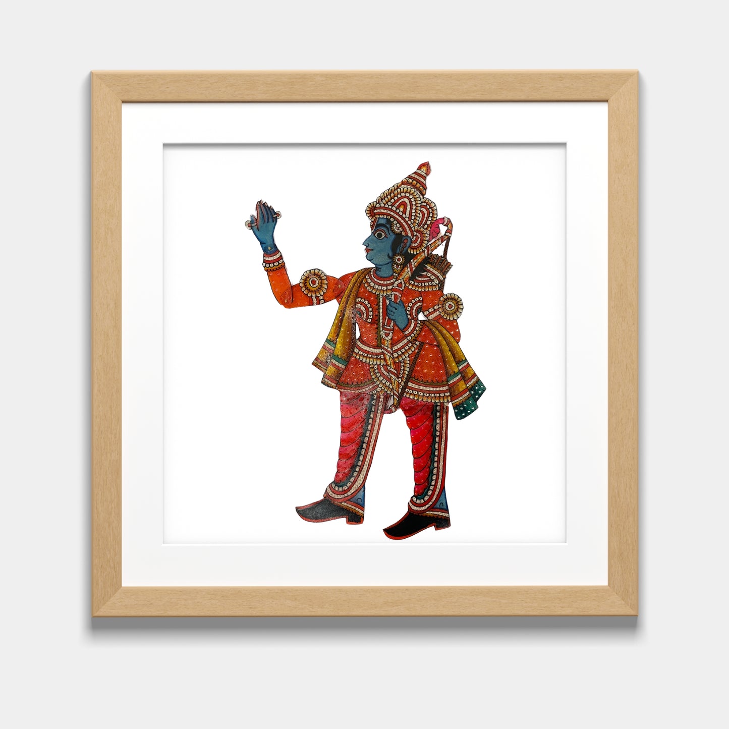 tholu bommalata puppet - lord ram (unframed)