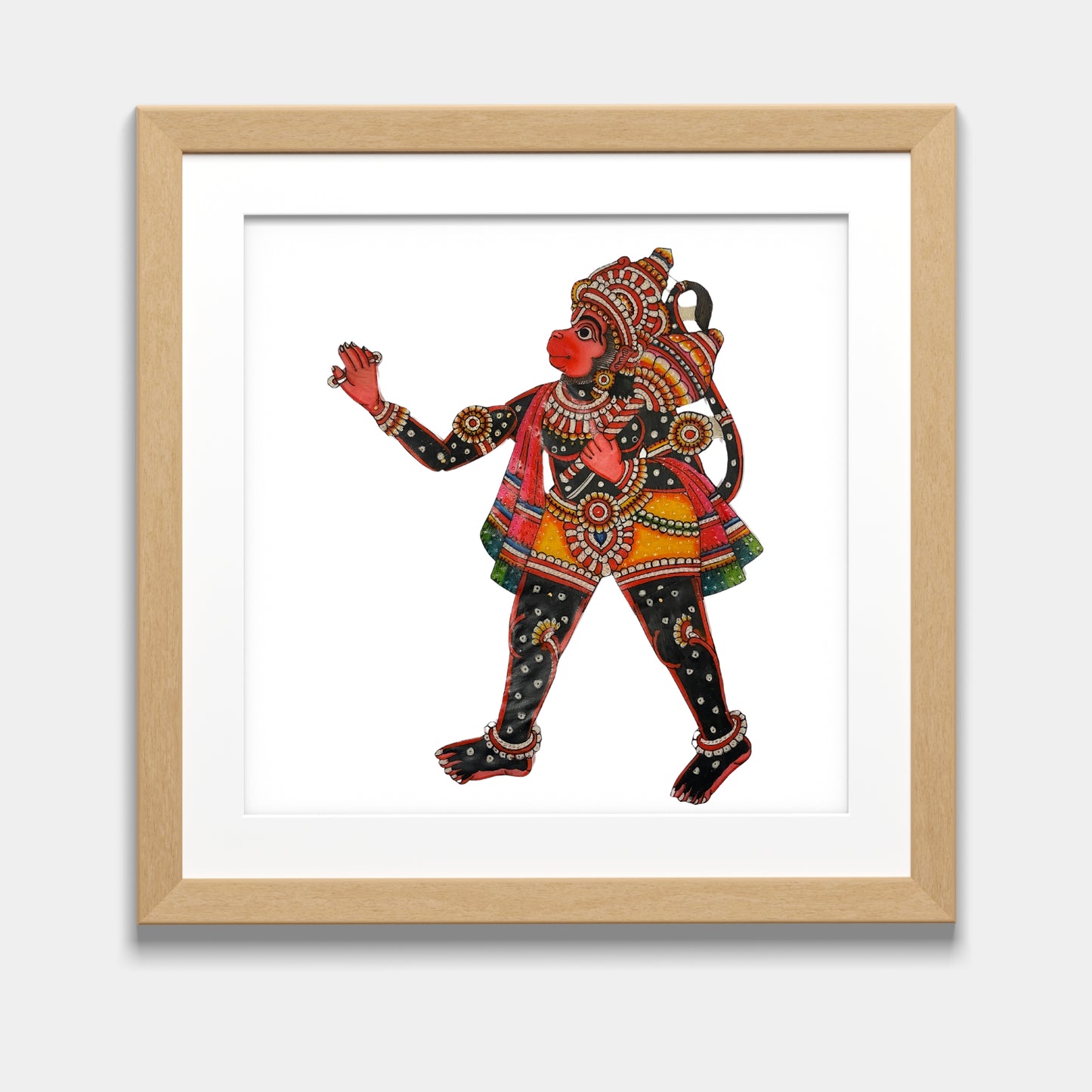 tholu bommalata puppet - lord hanuman (unframed)