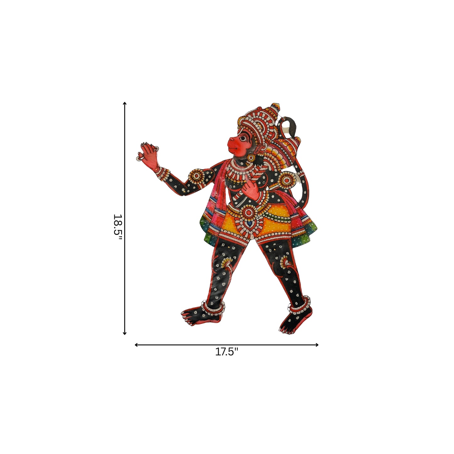 tholu bommalata puppet - lord hanuman (unframed)